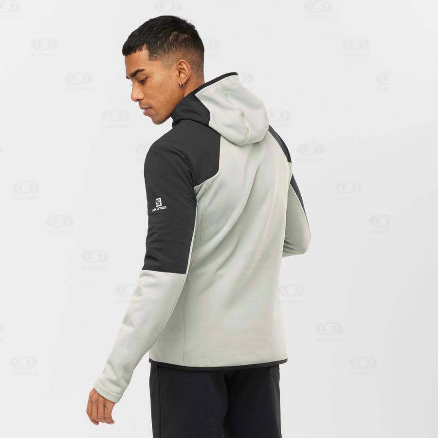 Aqua Salomon OUTLINE WARM HYBRID Men's Hoodie | US-O1418