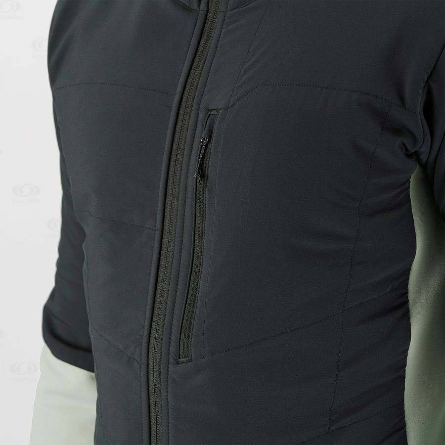 Aqua Salomon OUTLINE WARM HYBRID Men's Hoodie | US-O1418