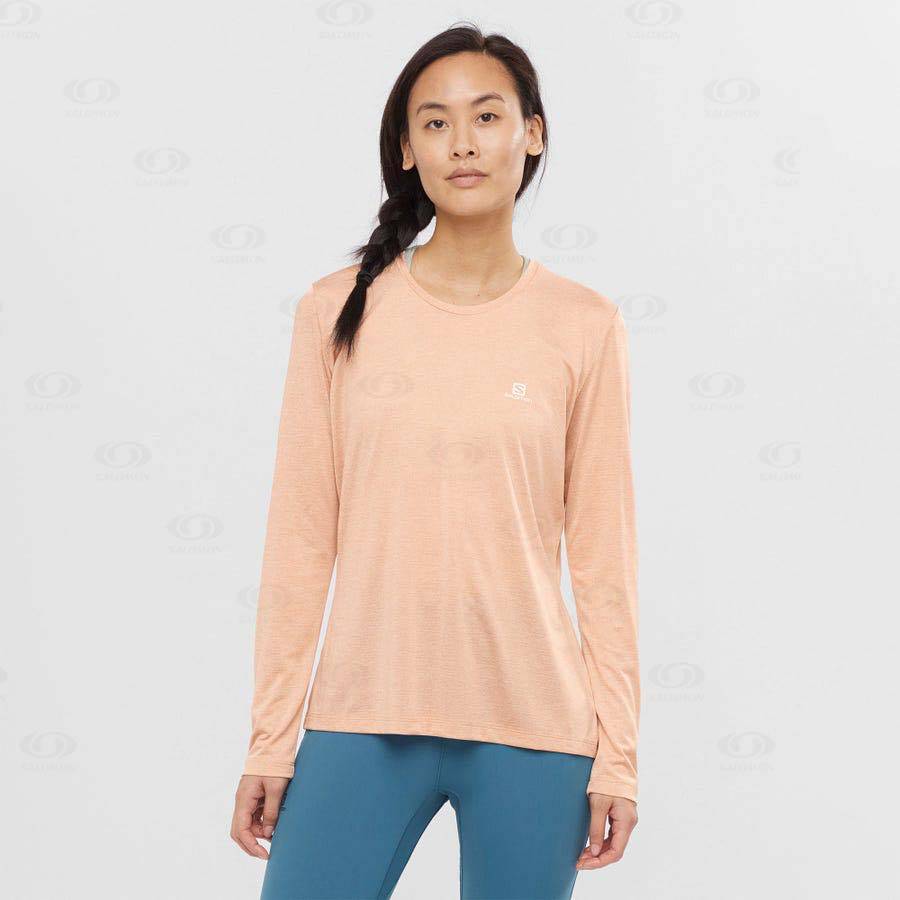 Beige Salomon AGILE Women's T Shirts | US-O1364