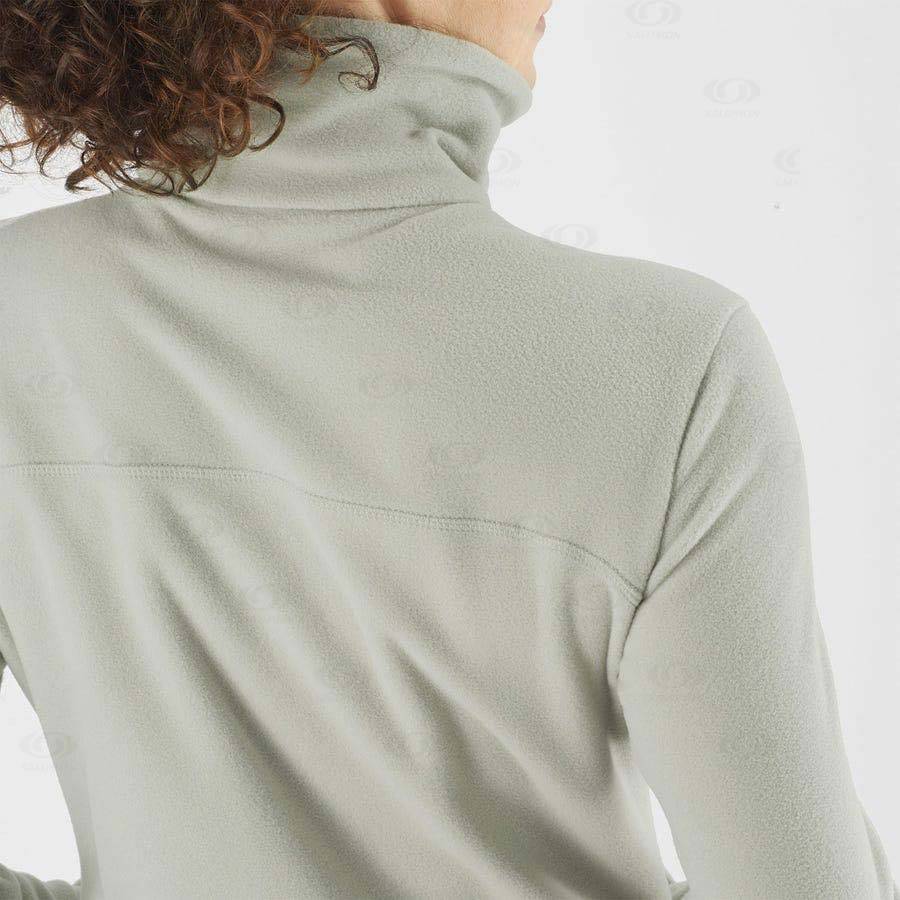 Beige Salomon ESSENTIAL COSY FLEECE Women's Hoodie | US-M1839