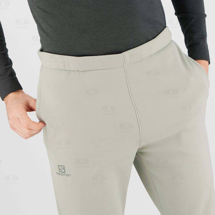 Beige Salomon ESSENTIAL WARM FLEECE Men's Pants | US-O2477