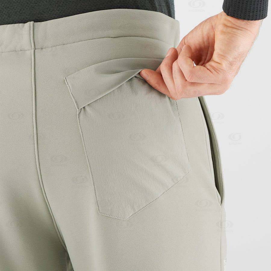 Beige Salomon ESSENTIAL WARM FLEECE Men's Pants | US-O2477