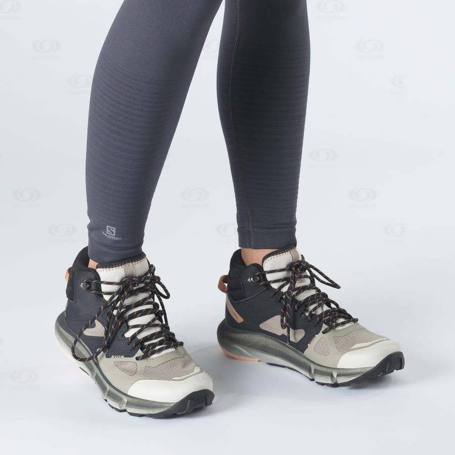 Beige Salomon PREDICT HIKE MID GORE-TEX Women's Waterproof Shoes | US-O1747