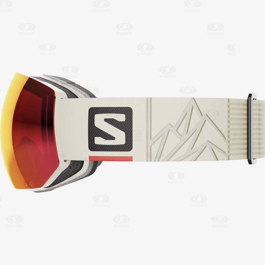 Beige Salomon RADIUM PRO SIGMA Men's Goggles | US-O2162