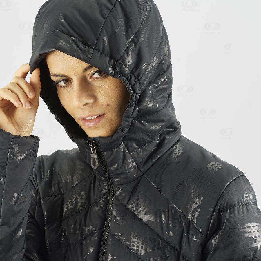 Black / Black Salomon ESSENTIAL XWARM DOWN Women's Insulated Jackets | US-S2052