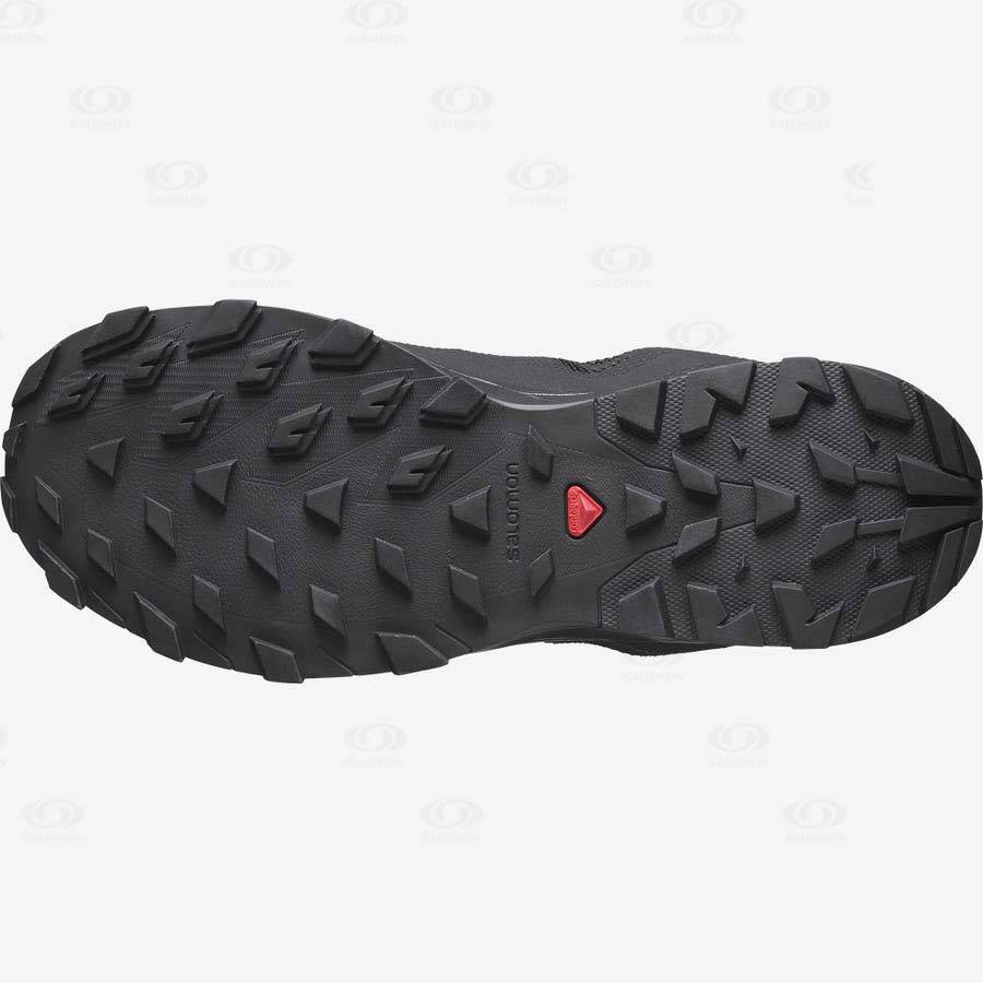 Black / Black Salomon OUTLINE GORE-TEX Men's Hiking Shoes | US-A2263