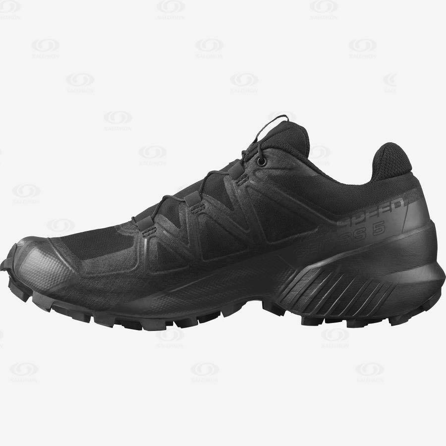 Black / Black Salomon SPEEDCROSS 5 Men's Trail Running Shoes | US-A1010