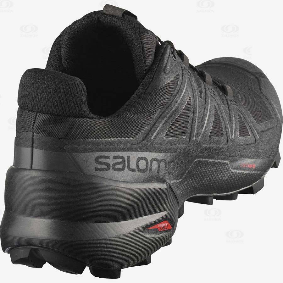 Black / Black Salomon SPEEDCROSS 5 Men's Trail Running Shoes | US-A1010