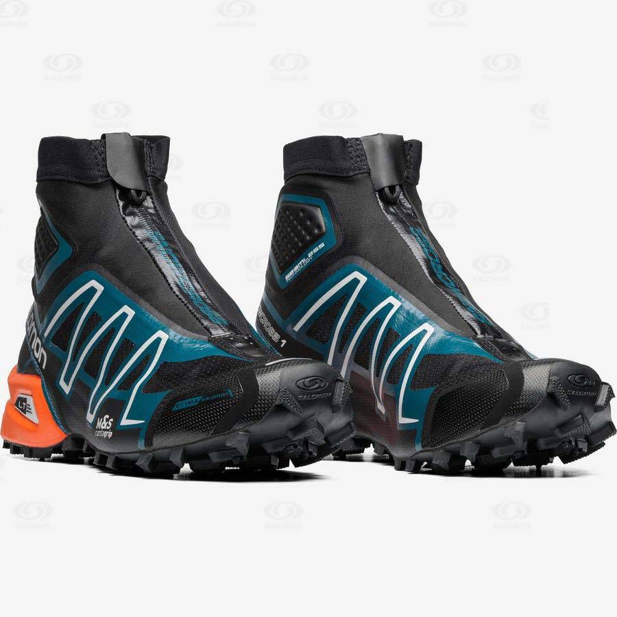 Black / Blue / Orange Salomon SNOWCROSS ADVANCED Men's Sneakers | US-M1251