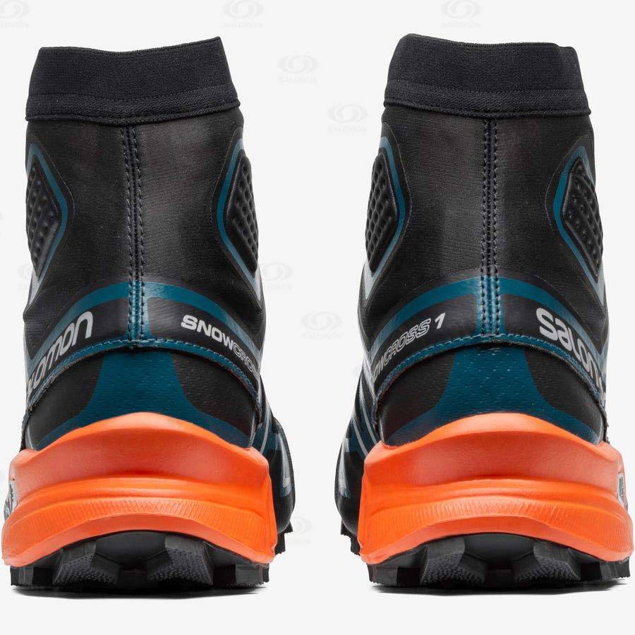 Black / Blue / Orange Salomon SNOWCROSS ADVANCED Men's Sneakers | US-M1251