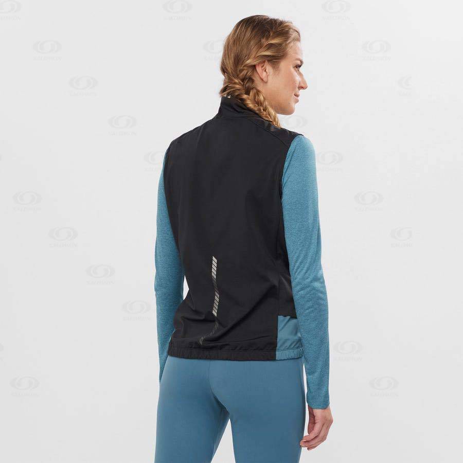 Black / Blue Salomon LIGHT SHELL Women's Waterproof Jackets | US-O1999