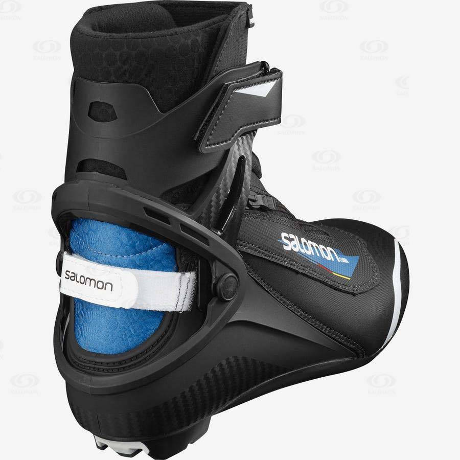 Black / Blue Salomon PRO COMBI PILOT Men's Ski Boots | US-O1579