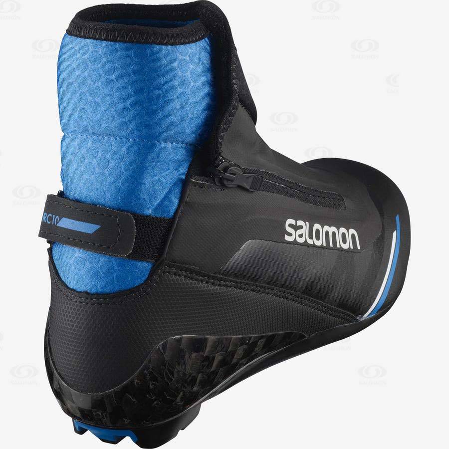 Black / Blue Salomon RC10 CARBON NOCTURNE PROLINK Women's Ski Boots | US-A2291