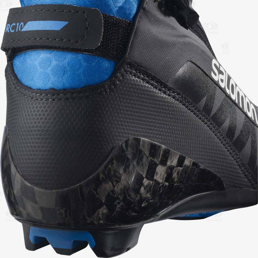 Black / Blue Salomon RC10 CARBON NOCTURNE PROLINK Women's Ski Boots | US-A2291