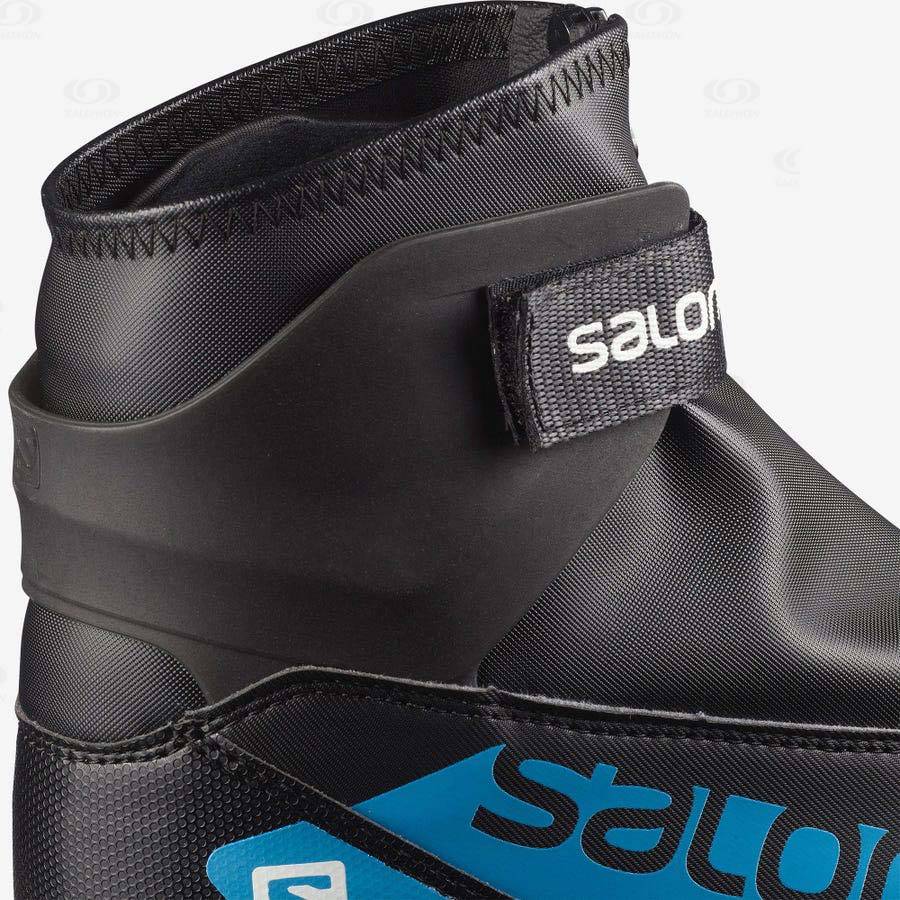 Black / Blue Salomon R/COMBI JUNIOR PROLINK kids Ski Boots | US-O2265