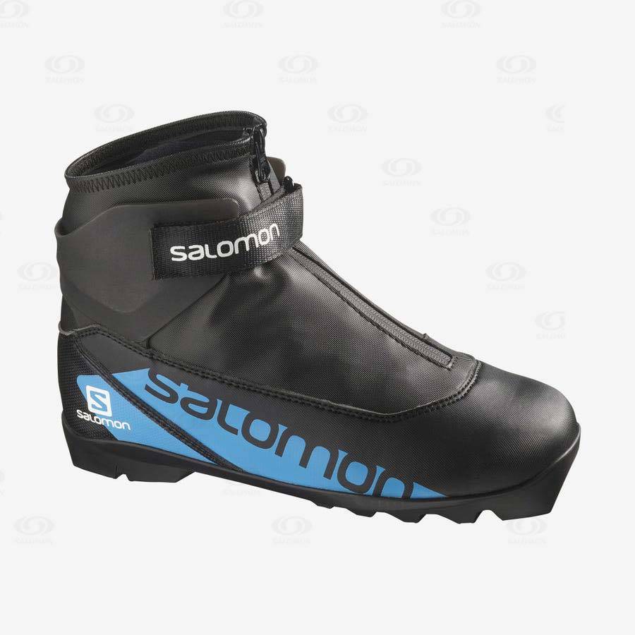 Black / Blue Salomon R/COMBI JUNIOR PROLINK kids Ski Boots | US-O2265