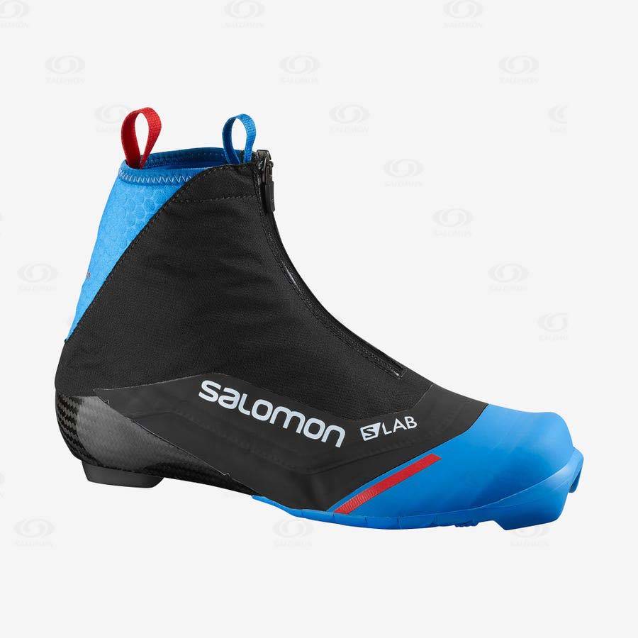 Black / Blue Salomon S/LAB CARBON CLASSIC PROLINK Women\'s Ski Boots | US-L1592