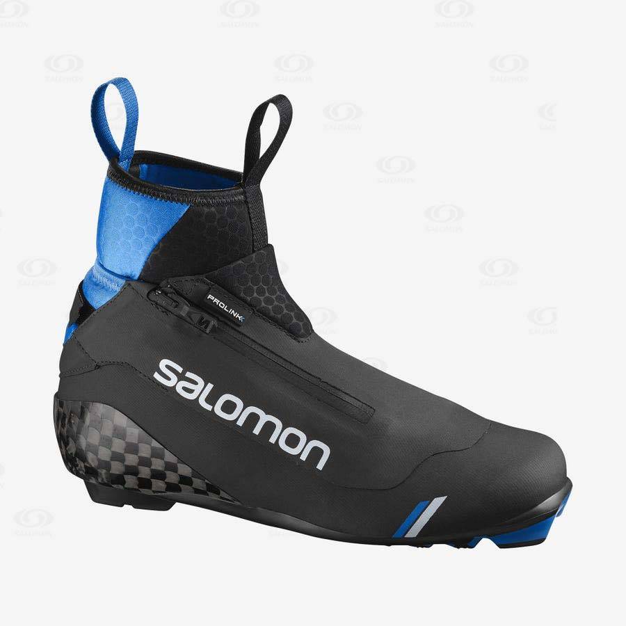 Black / Blue Salomon S/RACE CLASSIC PROLINK Men\'s Ski Boots | US-W3720