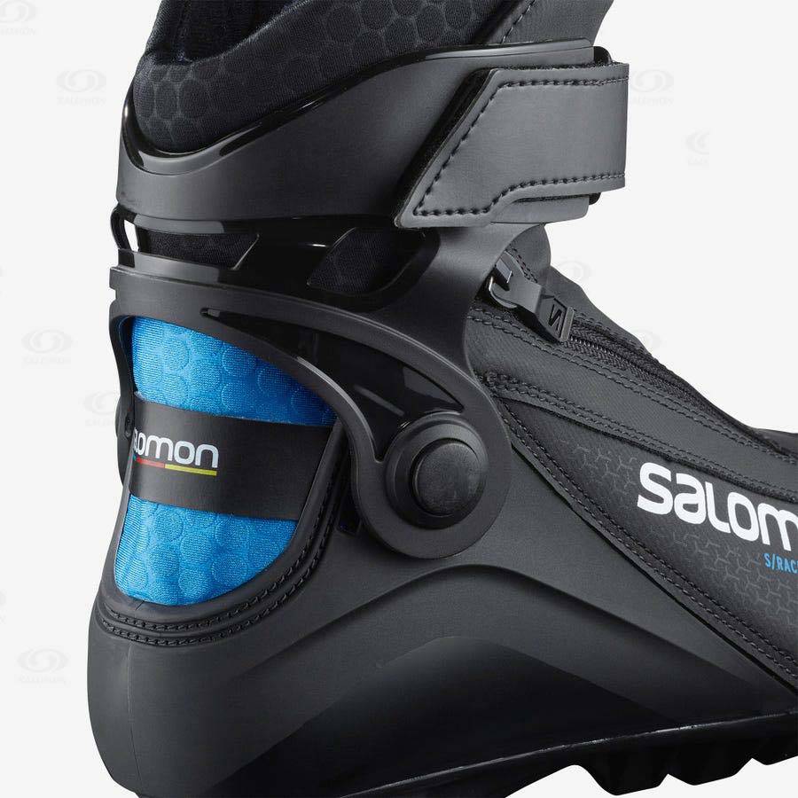 Black / Blue Salomon S/RACE SKIATHLON PILOT JUNIOR kids Ski Boots | US-A1661