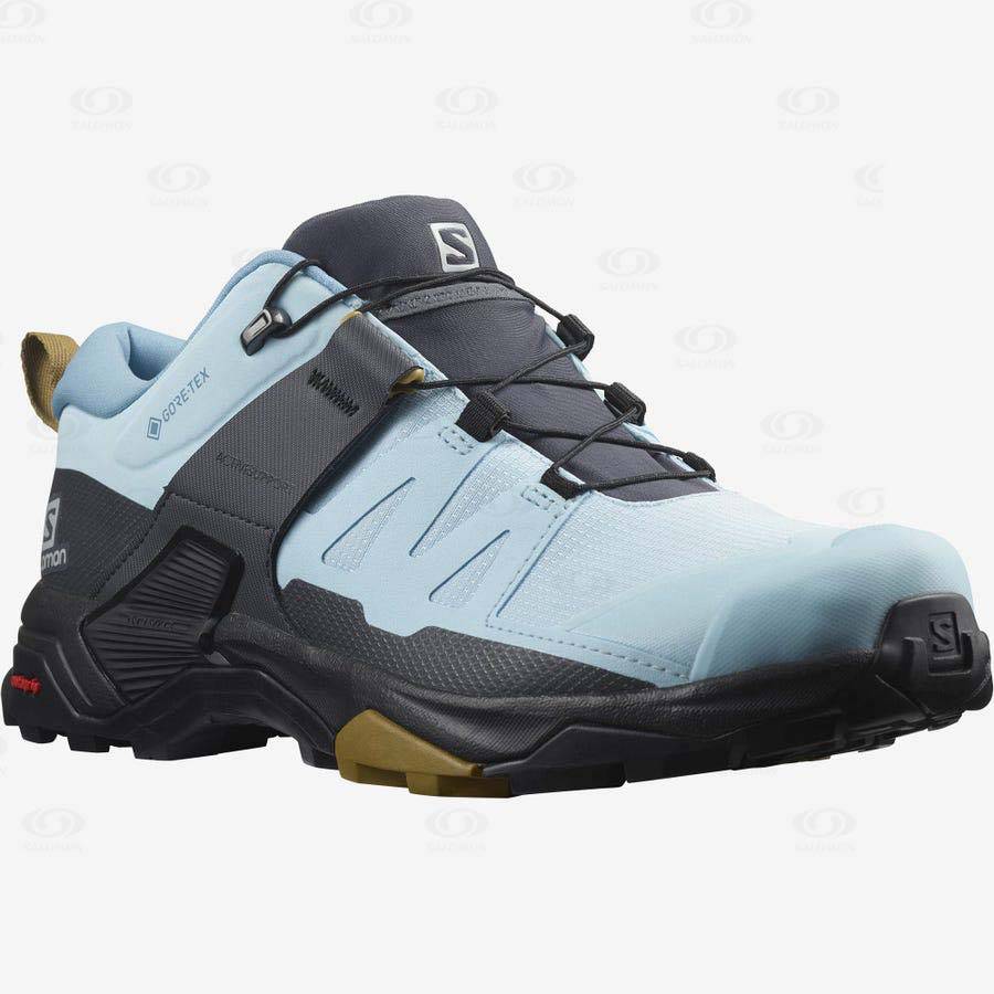 Black / Blue Salomon X ULTRA 4 GORE-TEX Women's Waterproof Shoes | US-N1498