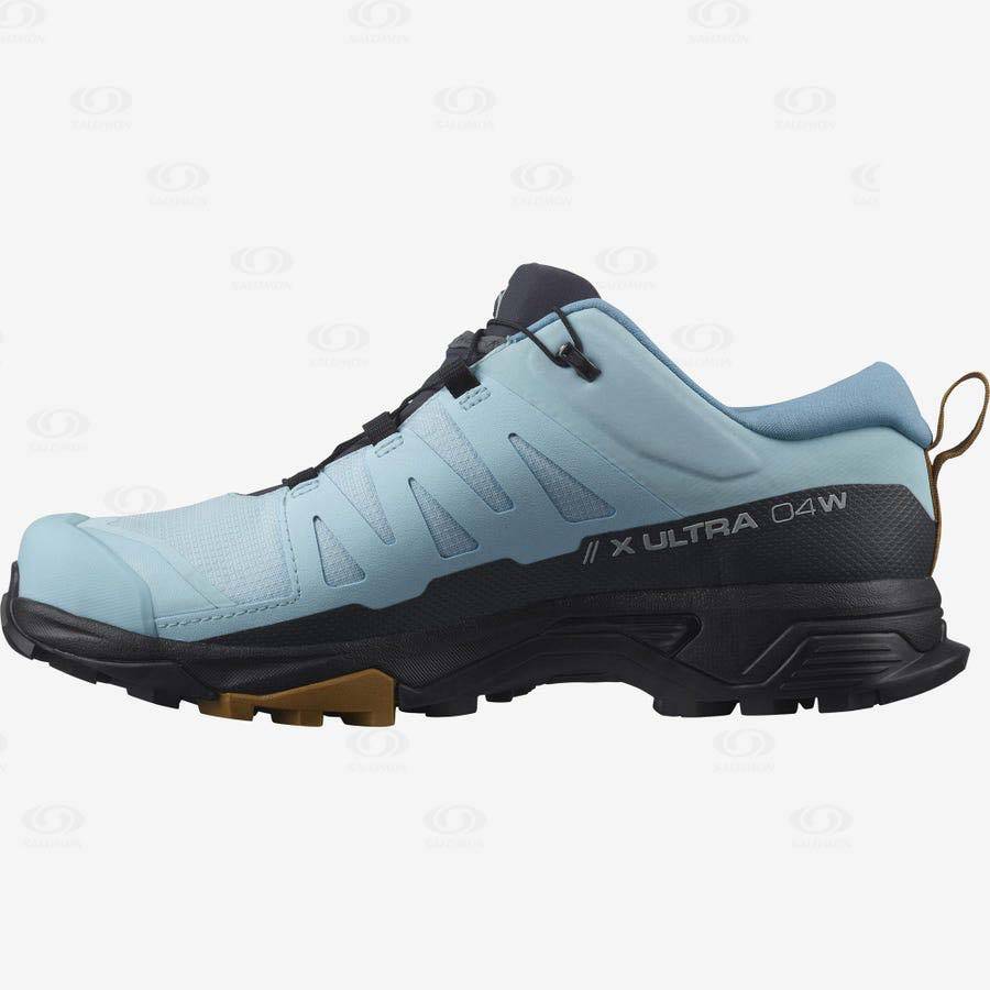 Black / Blue Salomon X ULTRA 4 GORE-TEX Women's Hiking Shoes | US-O2181