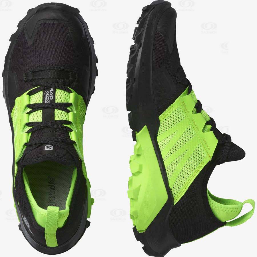 Black / Green Salomon MADCROSS Men's Trail Running Shoes | US-O1131