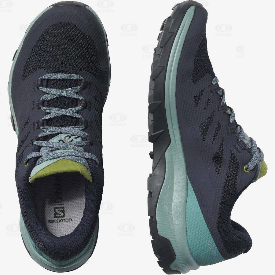 Black / Green Salomon OUTLINE GORE-TEX Women's Hiking Shoes | US-L2138