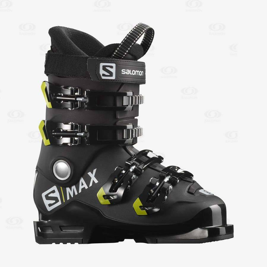 Black / Green Salomon S/MAX 60 RT kids Ski Boots | US-L1053