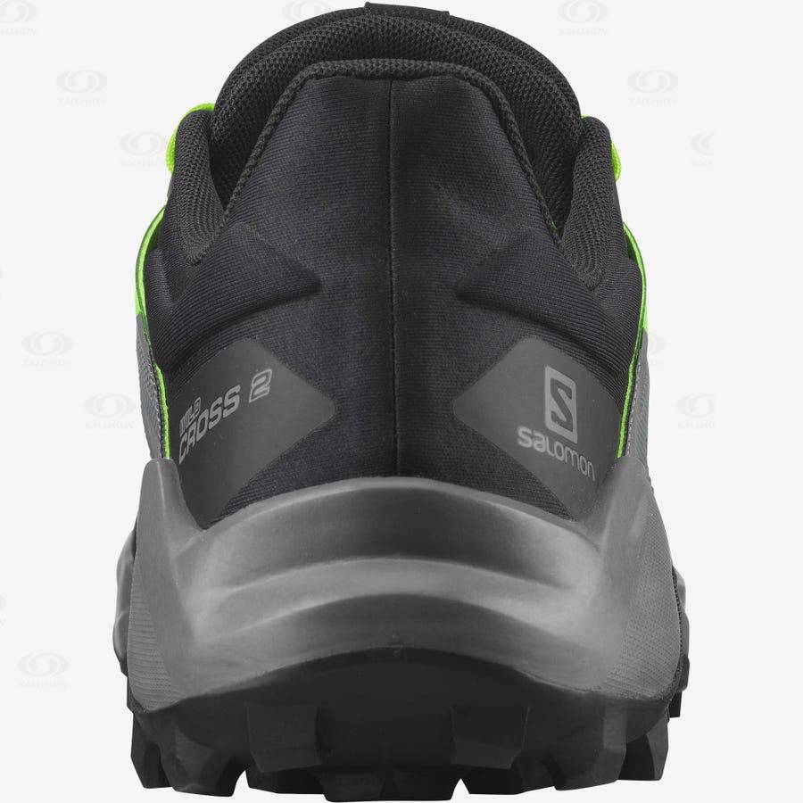 Black / Green Salomon WILDCROSS 2 Men's Trail Running Shoes | US-N1953