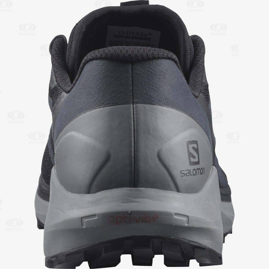 Black / Grey Salomon SENSE RIDE 4 Men's Trail Running Shoes | US-N2219