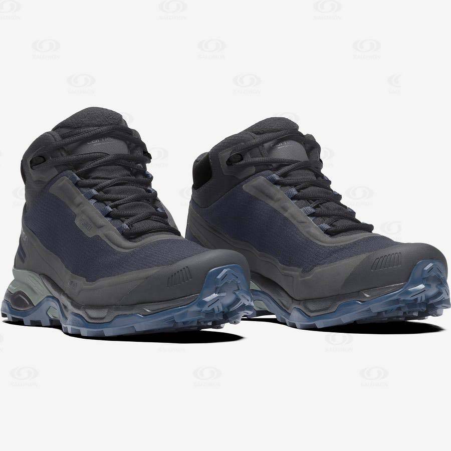 Black / Grey Salomon SHELTER CSWP FOR CARHARTT WIP Women's Waterproof Shoes | US-A1486