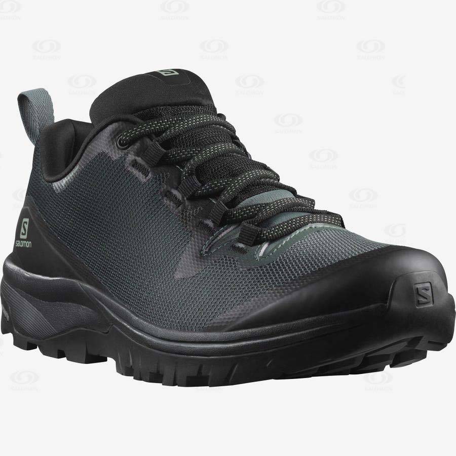 Black / Olive Salomon VAYA GORE-TEX Women's Hiking Shoes | US-L1683