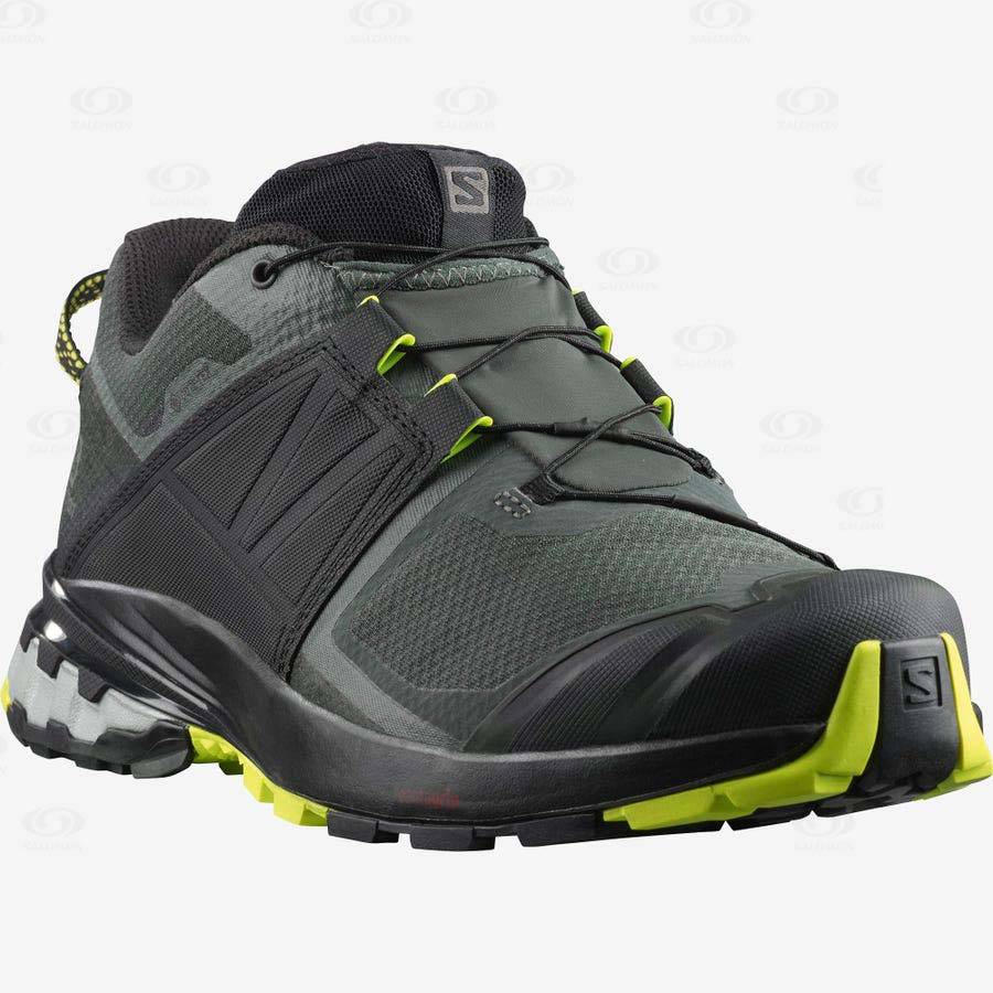 Black / Olive Salomon XA WILD GORE-TEX Men's Trail Running Shoes | US-O1091