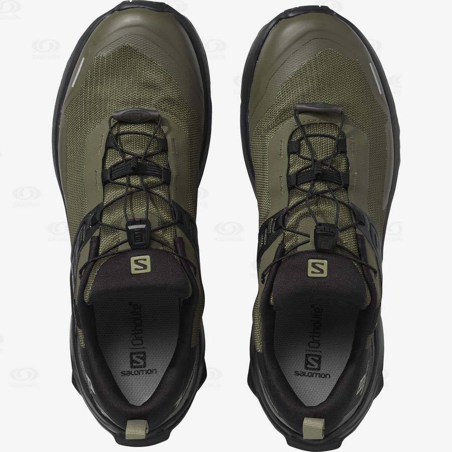 Black / Olive Salomon X RAISE GORE-TEX Men's Hiking Shoes | US-O2482