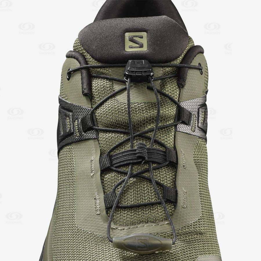 Black / Olive Salomon X RAISE GORE-TEX Men's Hiking Shoes | US-O2482