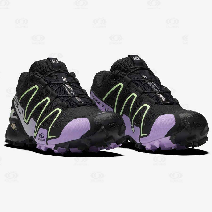 Black / Purple Salomon SPEEDCROSS 3 Women's Sneakers | US-S2430