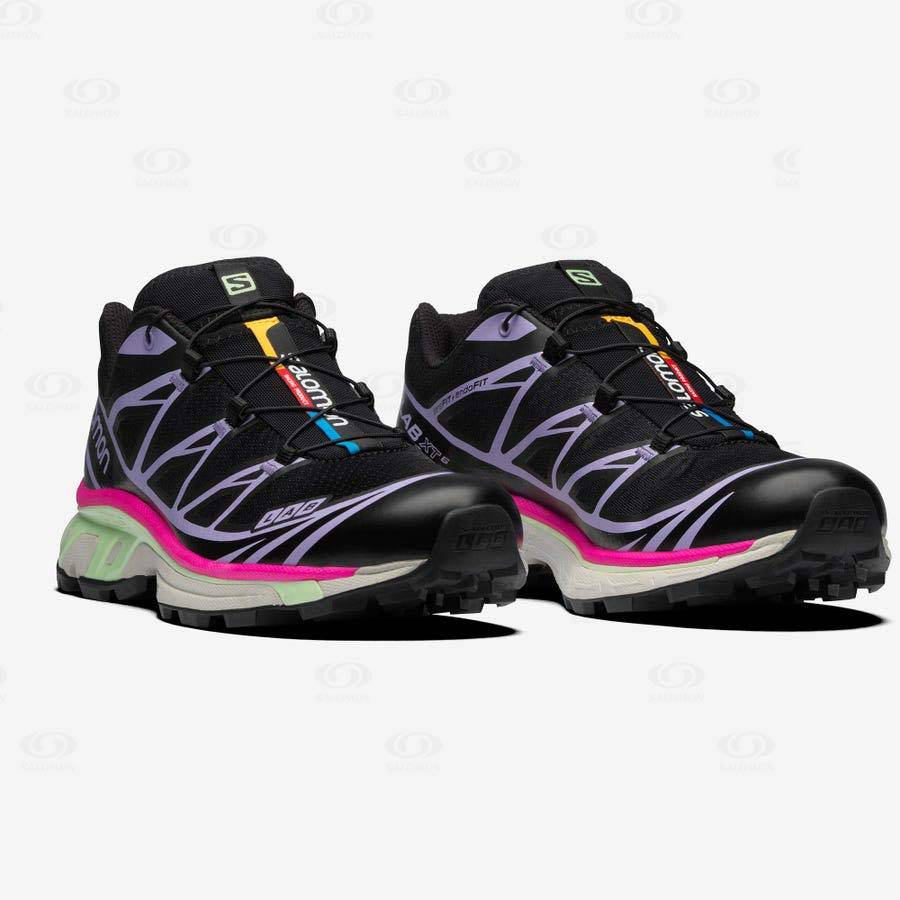 Black / Purple Salomon XT-6 Men's Sneakers | US-N1820