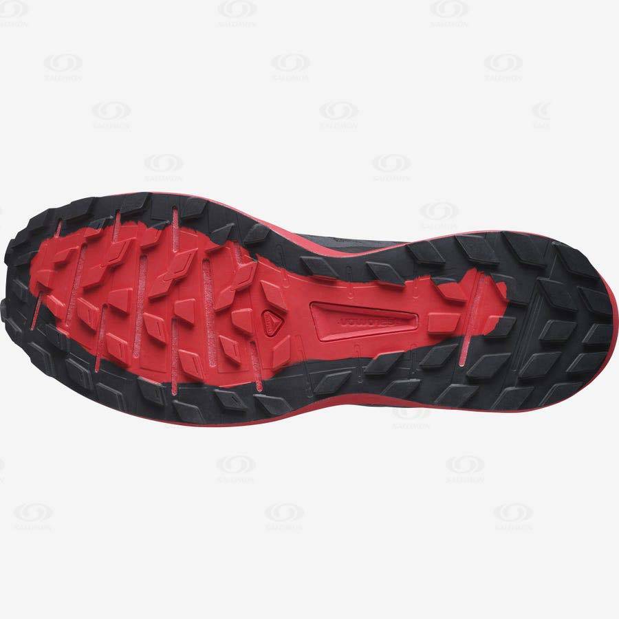 Black / Red Salomon SENSE RIDE 4 Men's Trail Running Shoes | US-L2446