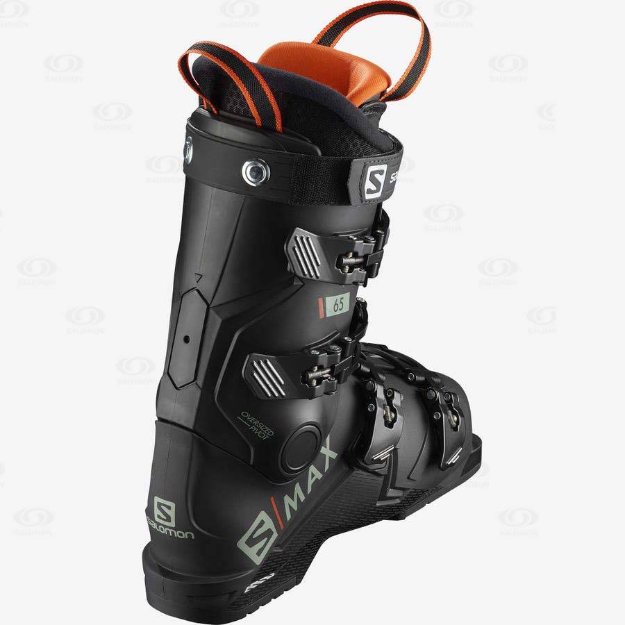 Black / Red Salomon S/MAX 65 kids Ski Boots | US-O1299