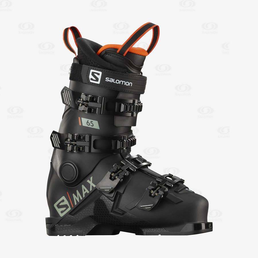 Black / Red Salomon S/MAX 65 kids Ski Boots | US-O1299