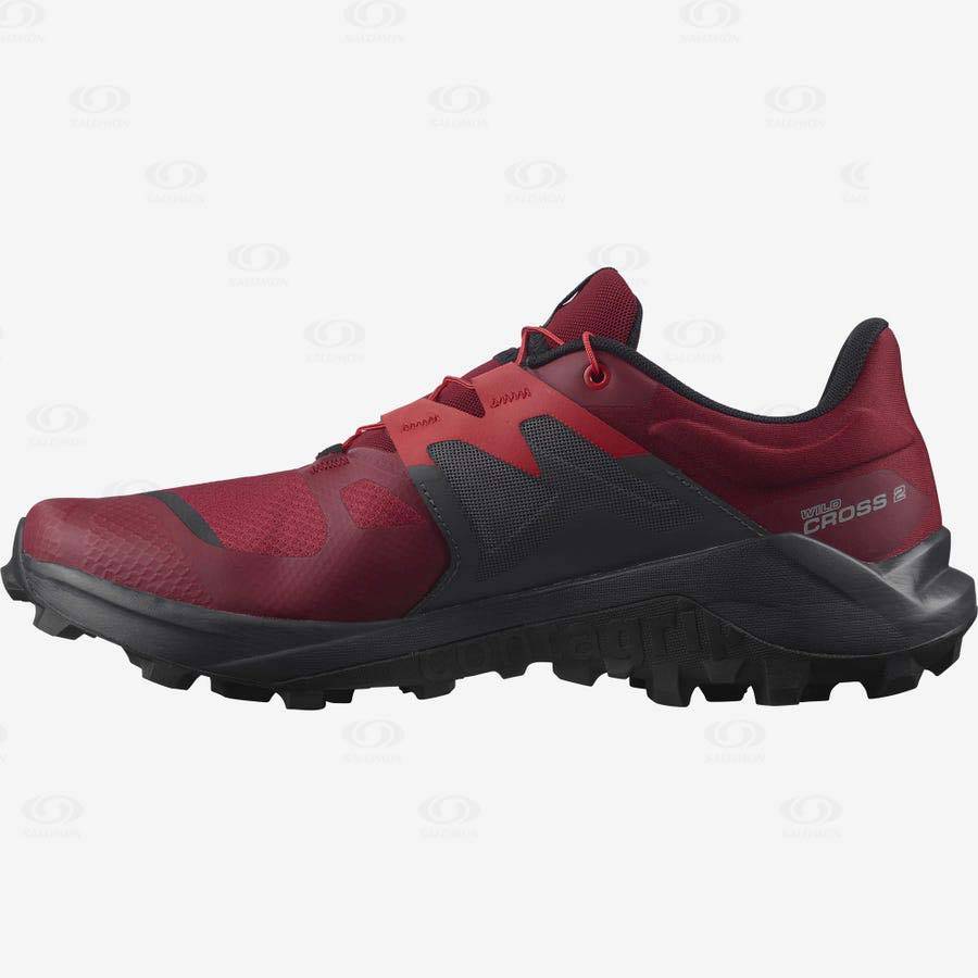 Black / Red Salomon WILDCROSS 2 Men's Trail Running Shoes | US-S1926