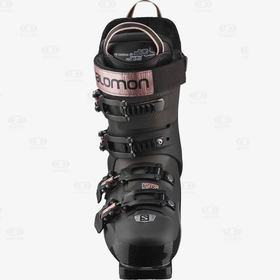 Black / Rose Gold Salomon S/PRO HV 100 Women's Ski Boots | US-N1176