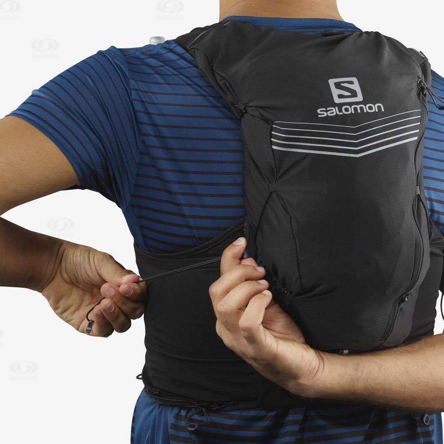 Black Salomon ADV SKIN 12 Men's Running Packs | US-O2384