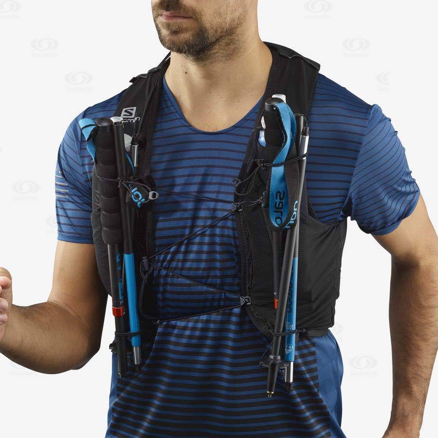 Black Salomon ADV SKIN 12 Men's Running Packs | US-O2384