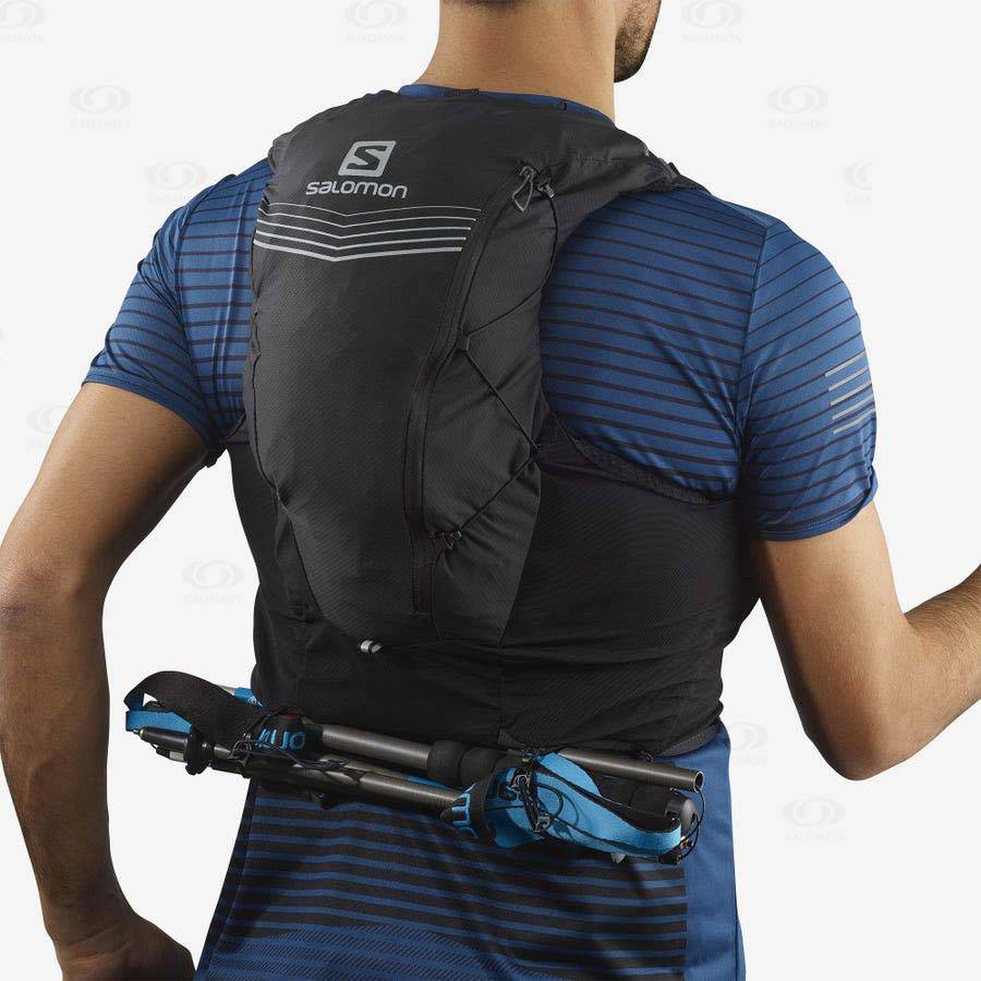 Black Salomon ADV SKIN 12 Men's Running Packs | US-O2384