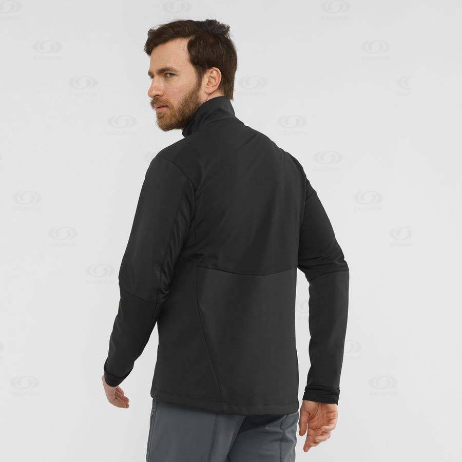 Black Salomon AGILE SOFTSHELL Men's Softshell Jackets | US-S2486