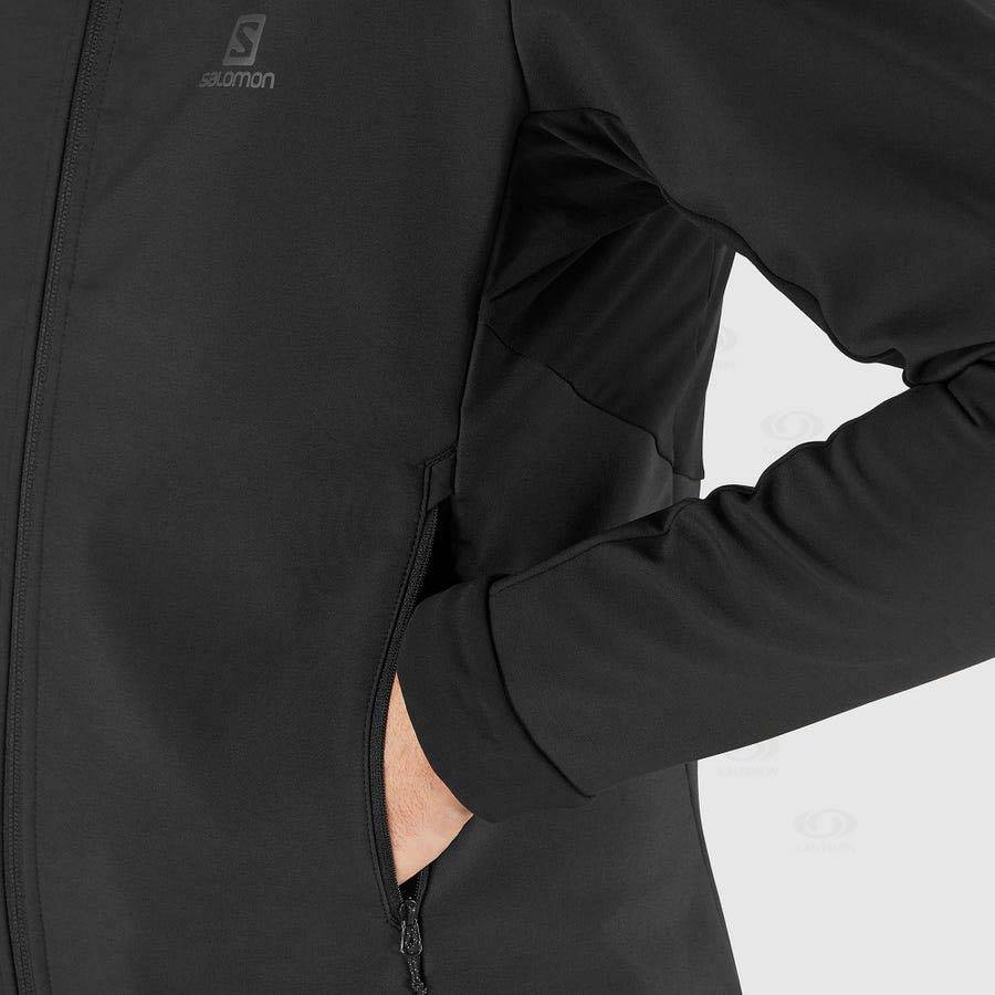 Black Salomon AGILE SOFTSHELL Men's Softshell Jackets | US-S2486