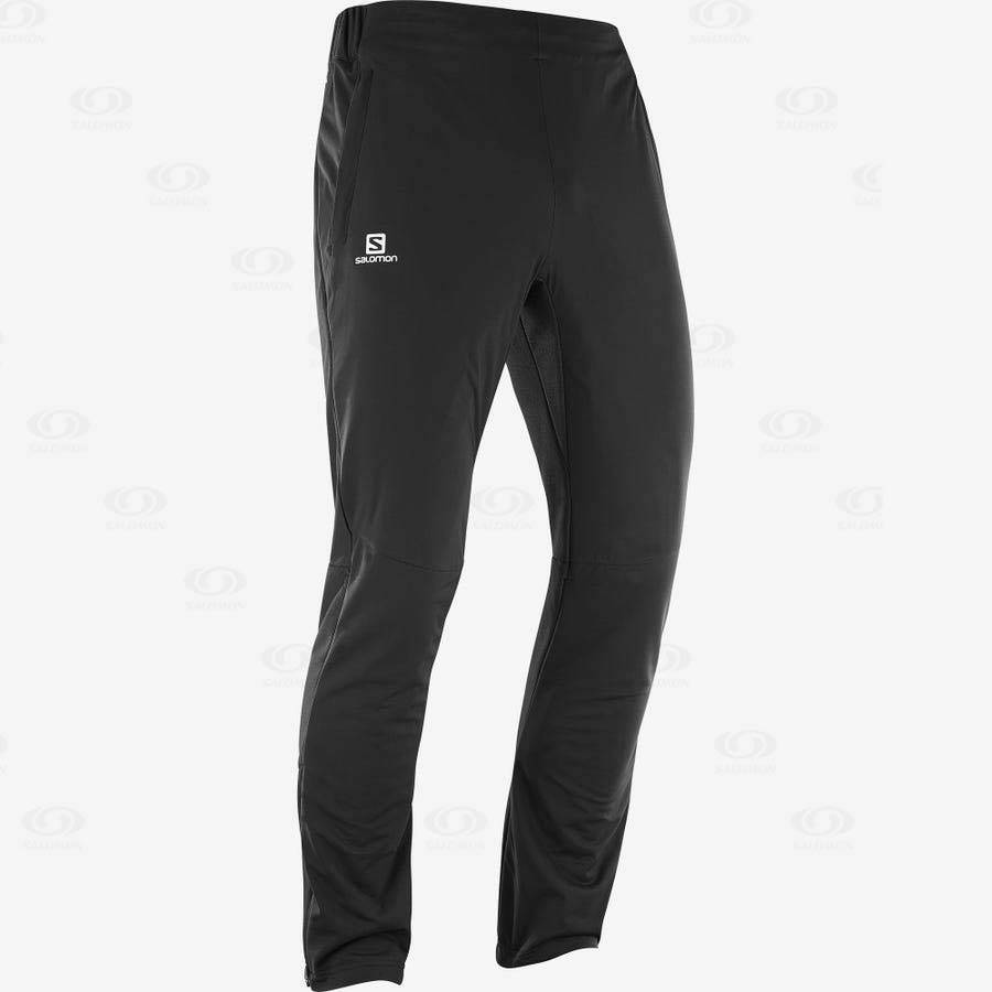 Black Salomon AGILE WARM Men\'s Ski Pants | US-O2083