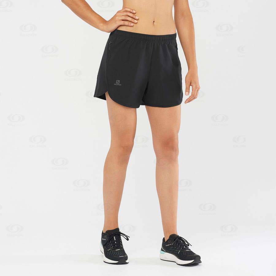 Black Salomon AGILE Women's Shorts | US-A1598