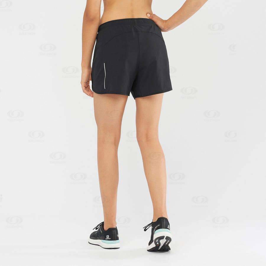 Black Salomon AGILE Women's Shorts | US-A1598